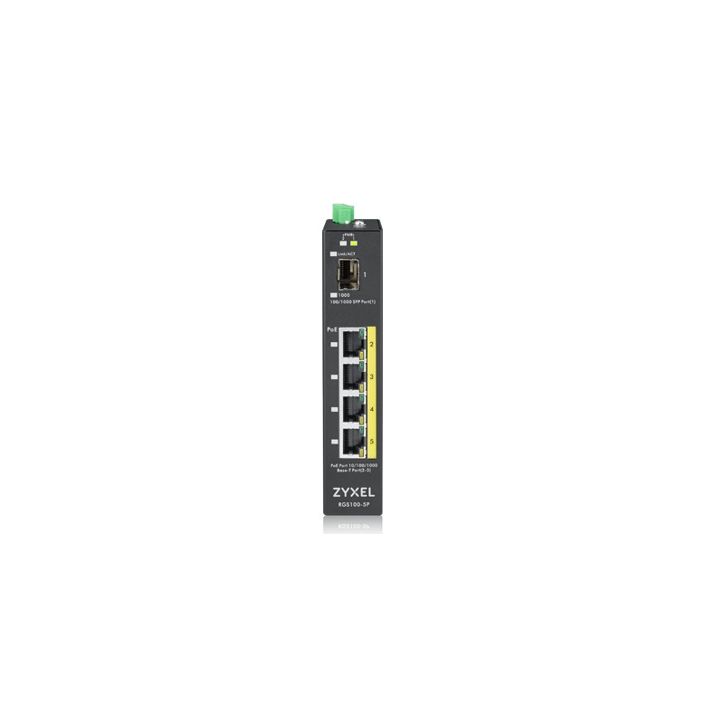 Zyxel RGS100-5P Gigabit Unmanaged PoE Switch 4 Port 120W