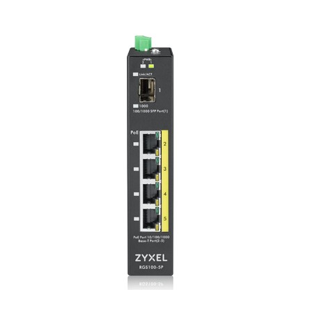 Zyxel RGS100-5P Gigabit Unmanaged PoE Switch 4 Port 120W