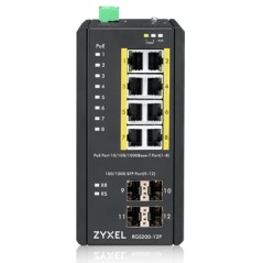 ZyXel Zyxel RGS200-12P Gigabit L2 Managed PoE Switch 8 Port, 4 Port SFP 240W