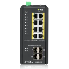 Zyxel RGS200-12P Gigabit L2 Managed PoE Switch 8 Port, 4 Port SFP 240W