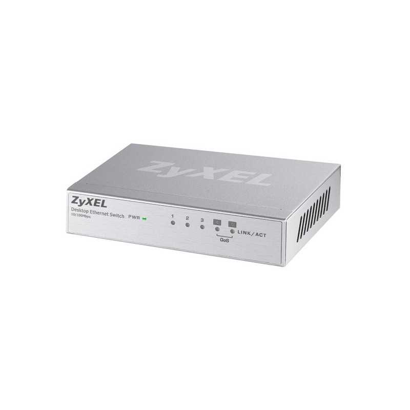 ZyXel ZyXEL ES-105A Switch 5 Port ความเร็ว 10/100 Mbps SOHO Palm size switch with autoMDIX (2QoS Port)