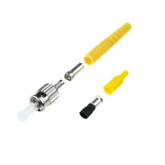 LINK UF-0004SM ST SINGLEMODE ZIRCONIA CONNECTOR YELLOW BOOT F.O.