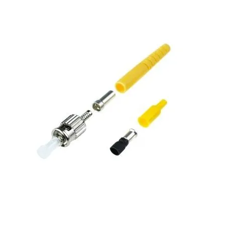 LINK UF-0004SM ST SINGLEMODE ZIRCONIA CONNECTOR YELLOW BOOT F.O.