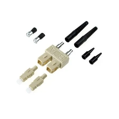 LINK UF-0006 SC DUPLEX MM IVORY,ZIRCONIA CONNECTOR BLACK BOOT