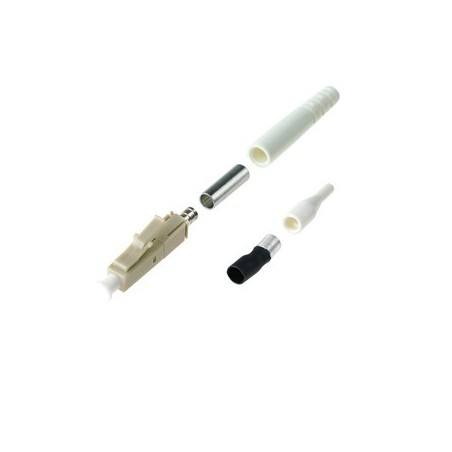 LINK UF-0002D LC DUPLEX MM LVORY ZIRCONIA CONNECTOR BEIGE BOOT F.O.