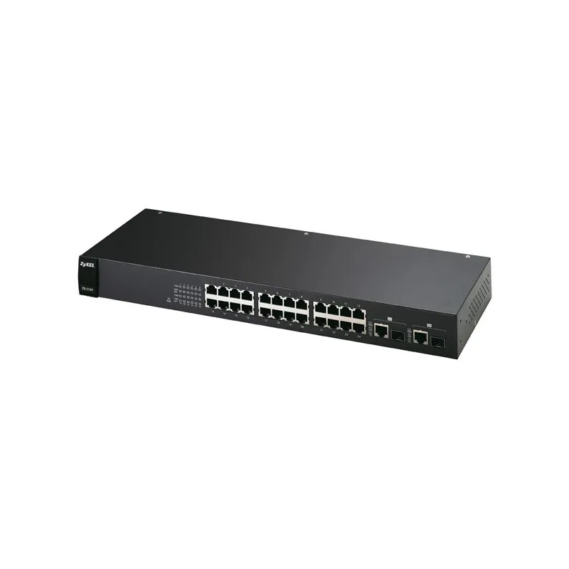 ZYXEL ES-1124 Switch 24 PORT ความเร็ว 10/100 Mbps UNMANAGED SWITCH + 2 GBE PORT + 2 SFP SLOTS + 19