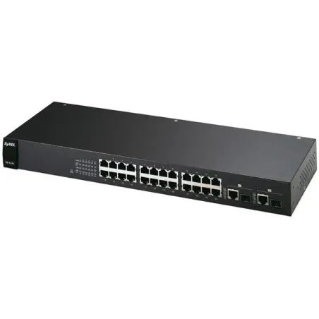 ZYXEL ES-1124 Switch 24 PORT ความเร็ว 10/100 Mbps UNMANAGED SWITCH + 2 GBE PORT + 2 SFP SLOTS + 19