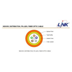 Link LINK UFC5204LSZH F.O. Distribution 4 Core, MM 50/125 μm, LSZH-FR, OM2, Orange