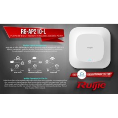 RG-AP210-L Ruijie Wireless Access Point N 300Mbps 2x2, Cloud Control