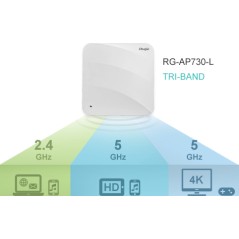 Ruijie RG-AP730-L Wireless Access Point AC Tri-Band Wave 2, 2.130Gbps MIMO Port Gigabit, Cloud Control
