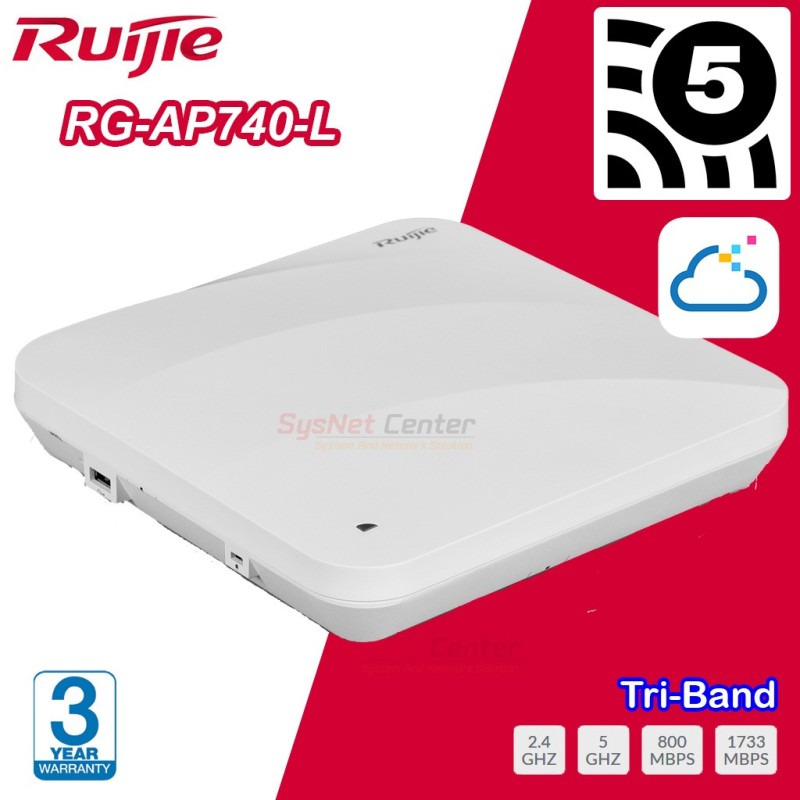 RG-AP740-L Ruijie Wireless Access Point ac MU-MIMO Wave 2, 2.966Gbps Port Gigabit, Cloud Control