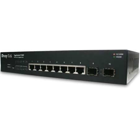 Draytek VigorSwitch P1092 10-Port Smart Lite Managed Gigabit PoE+ Switch 110W