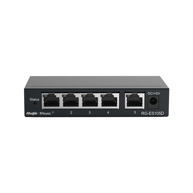 RG-ES105GD Reyee Gigabit Switch 5 Port Desktop Case เหล็ก