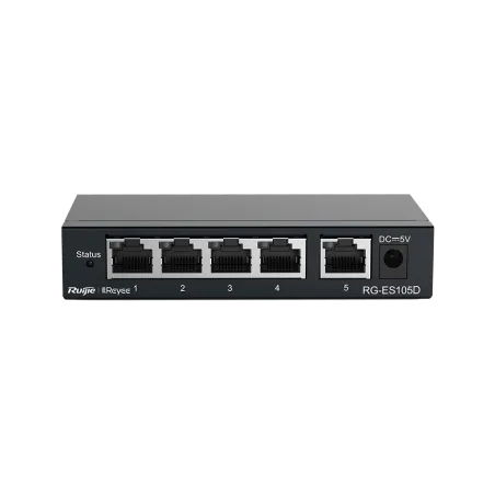 RG-ES105GD Reyee Gigabit Switch 5 Port Desktop Case เหล็ก