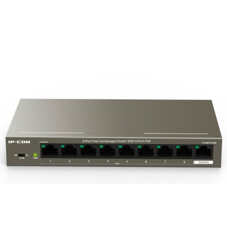 IP-COM F1109P-8-102W POE Switch 8 Port 100Mbps,Uplink 1 Port10/100  POE 802.3at 8 Port 102W