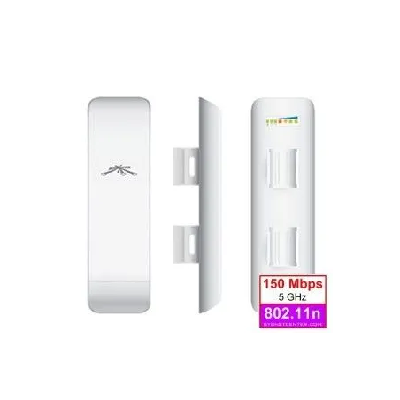 Ubiquiti NanoStation M5 (NSM5) Access Point ภายนอกอาคาร ความถี่ 5GHz ความเร็ว 150Mbps พร้อม POE ในชุด