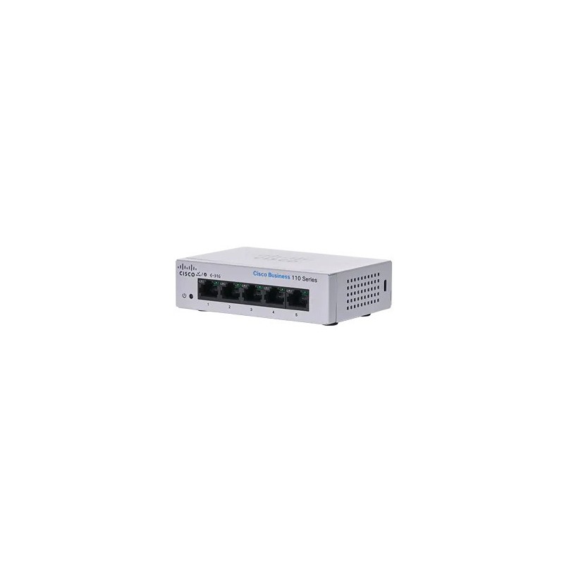 CBS110-5T-D Cisco Unmanaged Gigabit Switch 5 Port ความเร็ว Gigabit
