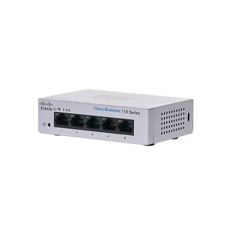 CBS110-5T-D Cisco Unmanaged Gigabit Switch 5 Port ความเร็ว Gigabit
