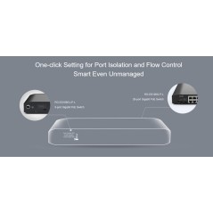 Reyee RG-ES105GD Gigabit Switch 5 Port Desktop Case เหล็ก