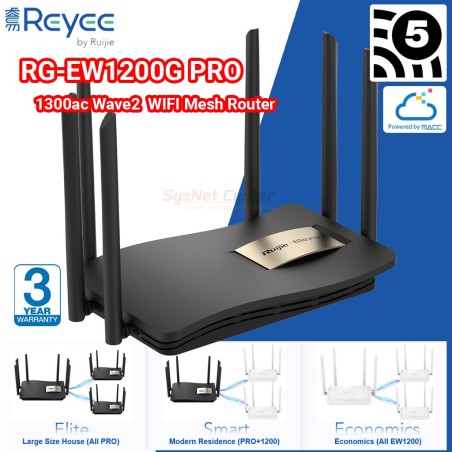 RG-EW1200G PRO Reyee 1300M Dual-band Gigabit Wireless Mesh Router