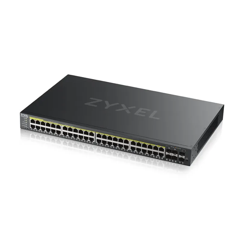 GS2220-50HP Zyxel L2+ Managed Gigabit POE Switch 48 Port, 4 Port SFP, 375W