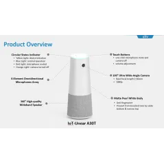 UNV IoT-Unear A30T All-In-One Video Conference Camera 1080p เสียงรอบทิศทาง, ไมค์ 4 Element ระยะ 5m