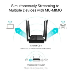 TP-Link Archer C64 AC1200 Wireless MU-MIMO WiFi Router 1200Mbps