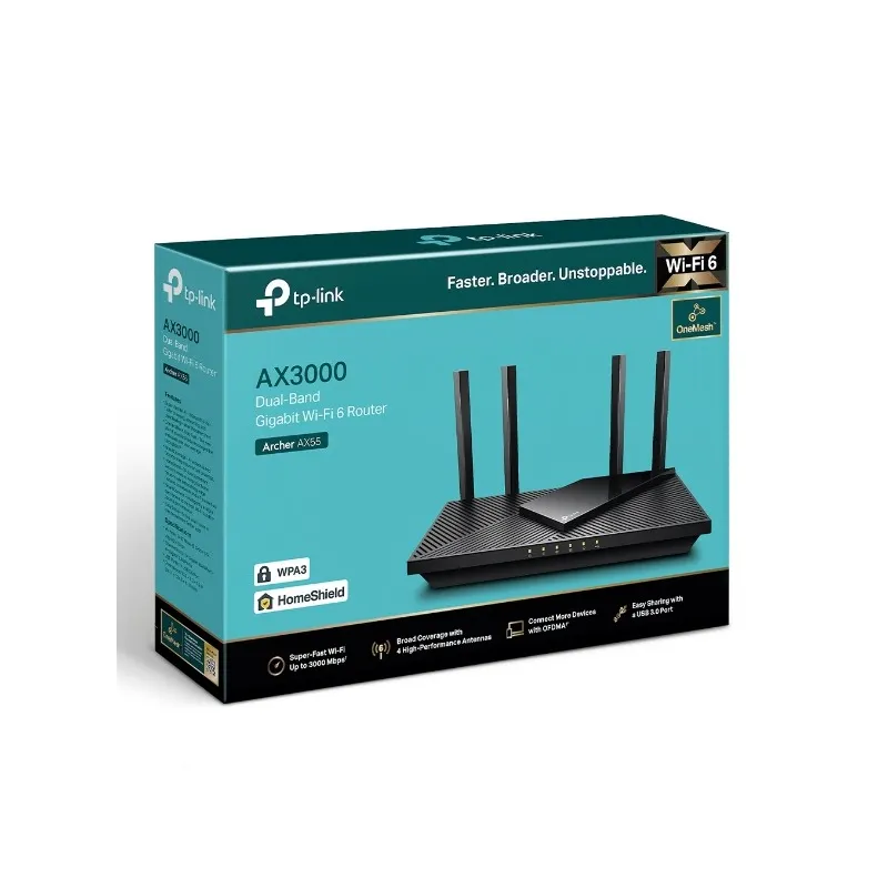 Archer AX55 TP-Link AX3000 Dual Band Gigabit Wi-Fi 6 Router