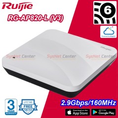 Ruijie Networks Ruijie RG-AP820-L(V3) Wireless Access Point WIFI-6 2x2 MIMO, 2.97Gbps Port Lan/SFP