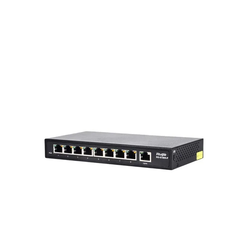 RG-S1809-P Ruijie UnManaged POE Switch 8 Port, 1 Port Gigabit, POE 118W