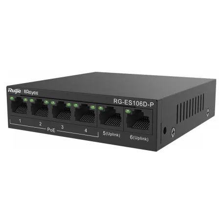 RG-ES106D-P Reyee POE Switch 6 Port จ่ายไฟ 4 Port 58W