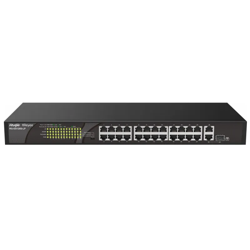 RG-ES126S-LP Reyee POE Switch 24 Port จ่ายไฟ 16 Port 180W