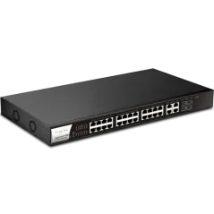 Draytek VigorSwitch P1280 28-Port Web Smart Gigabit PoE+ Switch, POE 340W