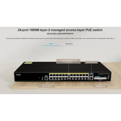 Ruijie XS-S1930J-24GT4SFP/2GT-P L2-Managed Gigabit POE Switch 24 Port, 4 Port SFP