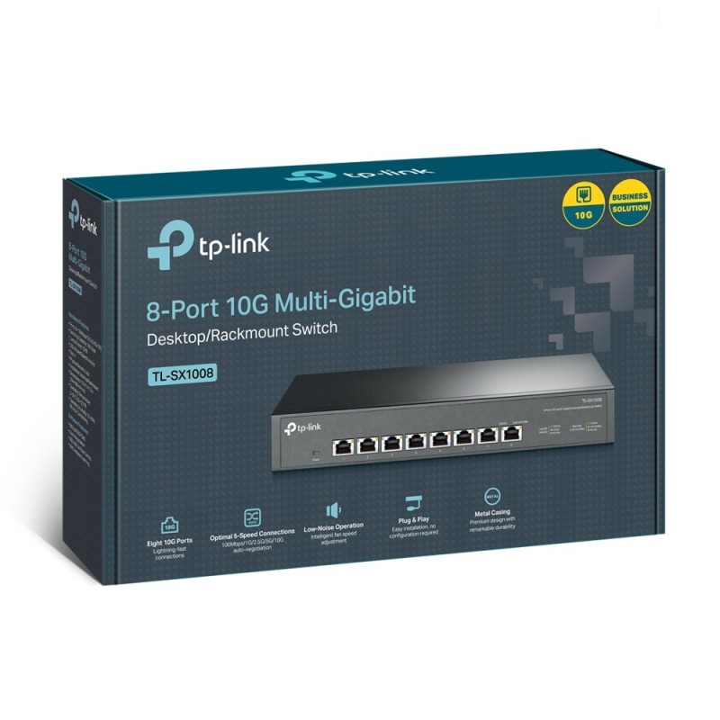 TL-SX1008 TP-LINK 8-Port Multi-Gig 1/2.5/5/10G Desktop/Rackmount Switch