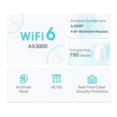 TP-Link TP-LINK Deco X50 (Pack-3) AX3000 Whole Home Mesh WiFi 6 System