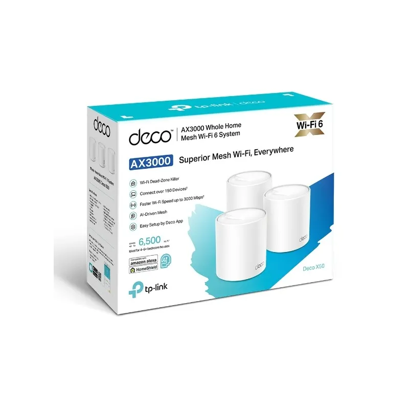 TP-LINK Deco X50 (Pack-3) AX3000 Whole Home Mesh WiFi 6 System