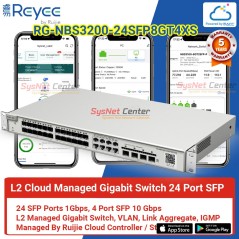 Reyee RG-NBS3200-24SFP/8GT4XS L2 Cloud Managed SFP Switch 24 Port, 4 Port SFP+