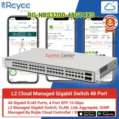 RG-NBS3200-48GT4XS Reyee L2 Cloud Managed Switch 48 Port Gigabit, 4 Port SFP+