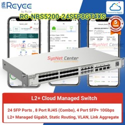 Ruijie Networks Reyee RG-NBS5200-24SFP/8GT4XS L2+ Cloud Managed Switch 24 Port SFP, 4 Port SFP+
