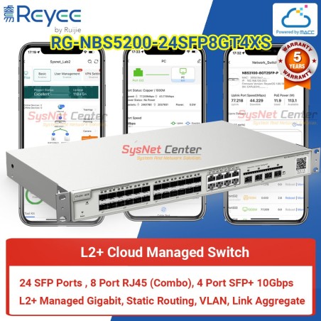 SALE** Ruijie Reyee 52-Port Gigabit Cloud Managed Switch, 4 x SFP