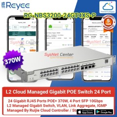 Reyee RG-NBS3200-24GT4XS-P L2 Cloud Managed POE Switch 24 Port Gigabit 370W