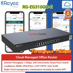 Ruijie Networks Reyee RG-EG310GH-E Cloud Router 3 WAN, IPSec VPN, Internet 1.5Gbps