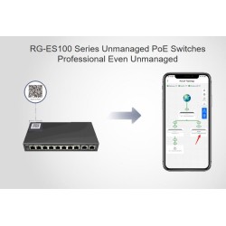 RG-ES110D-P POE Reyee Switch 10 Port 100Mbps, 2 Uplink Gigabit POE 110W