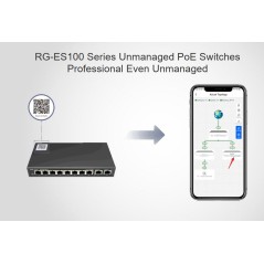 RG-ES118S-LP Reyee POE Switch 16 Port, 2 Uplink Combo 120W