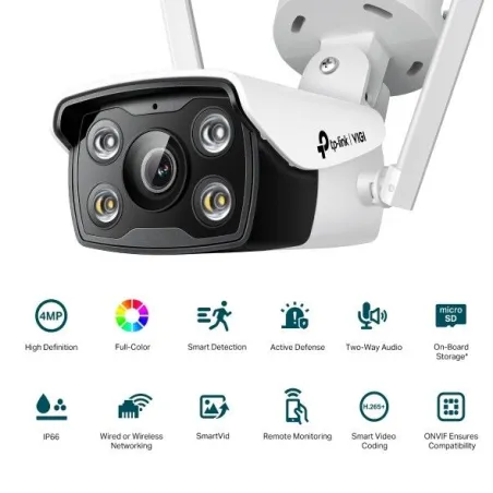 C340-W TP-Link VIGI 4MP Outdoor Full-Color Wi-Fi Bullet Network Camera