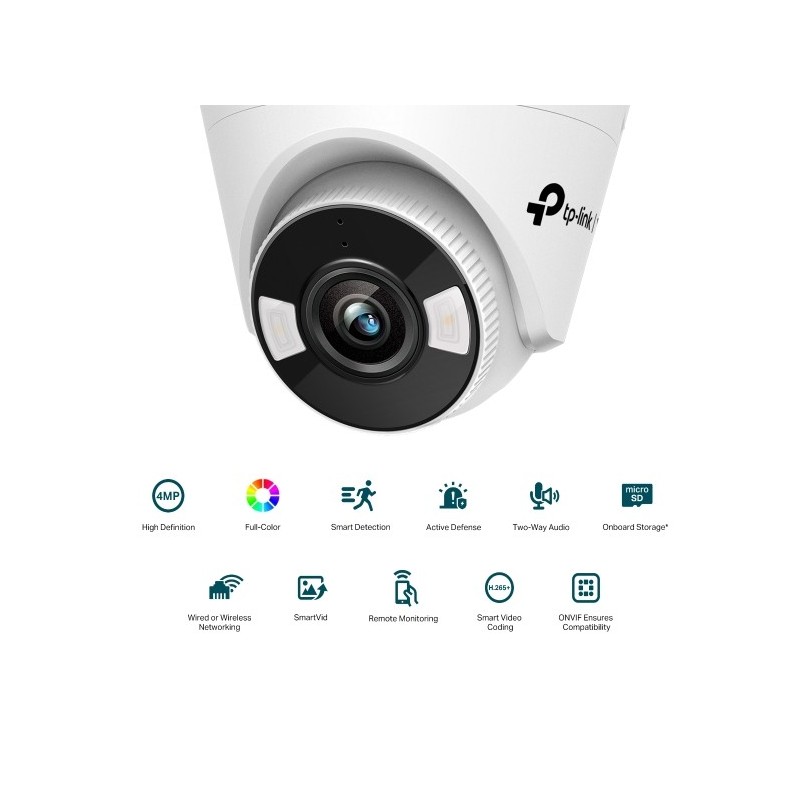 VIGI C440 TP-Link VIGI 4MP Full-Color Turret Network Camera