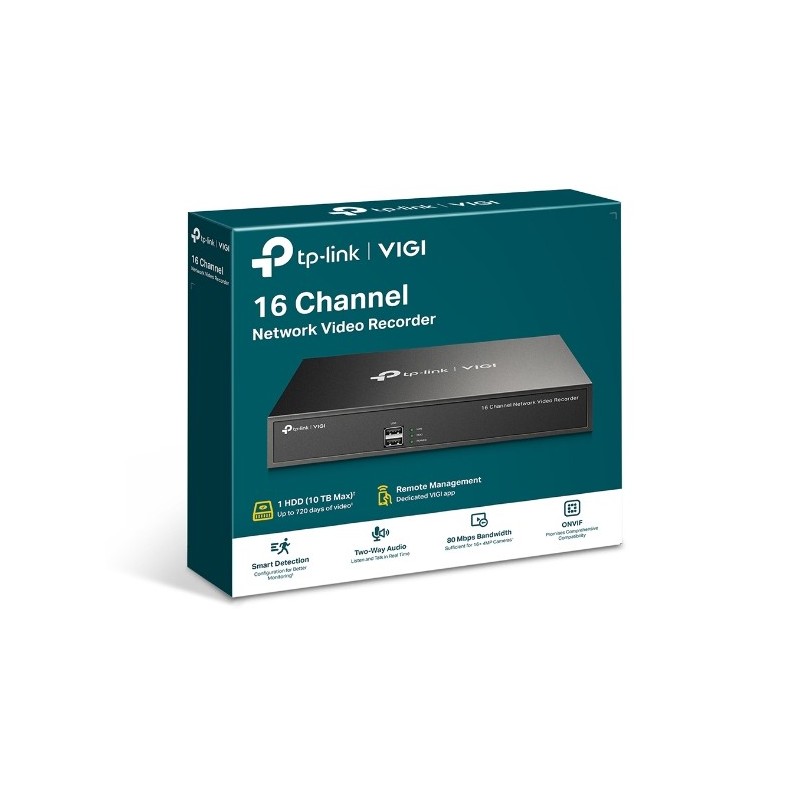 VIGI NVR1016H TP-Link 16 Channel Network Video Recorder