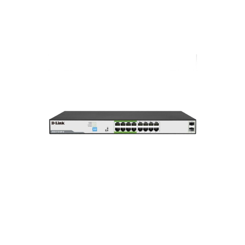 D-LINK DGS-F1018P-E PoE Switch 16 Port 1000 Mbps with 2 SFP Ports
