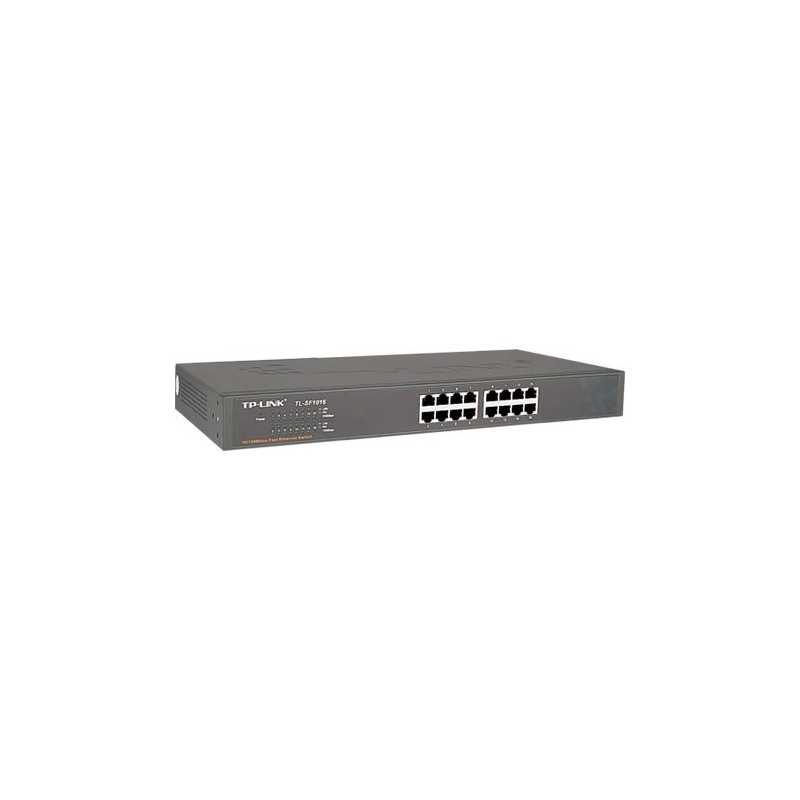TP-LINK TL-SF1016 16-port Unmanaged Switch 10/100Mbps Rackmount
